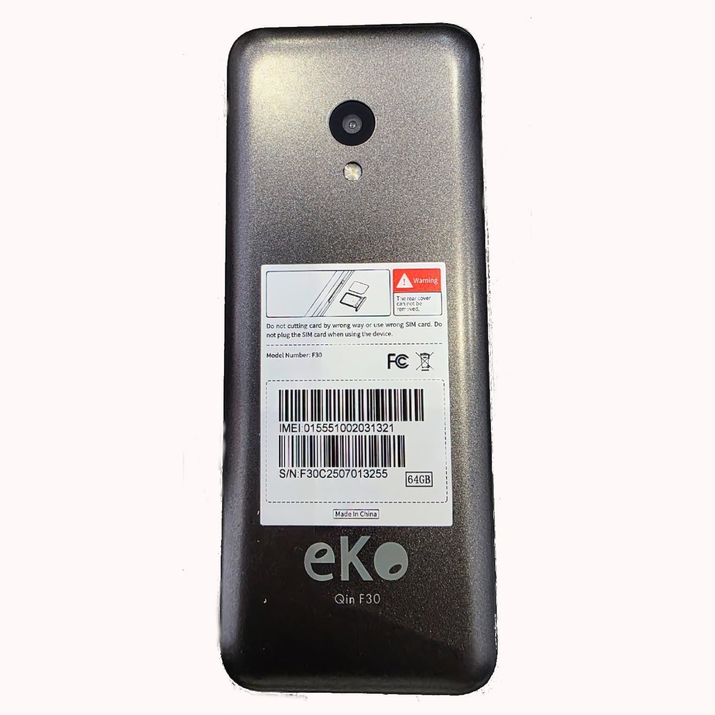 eKo F30 Kosher Bar Phone - With Options For Email, Waze, Android Auto and Uber