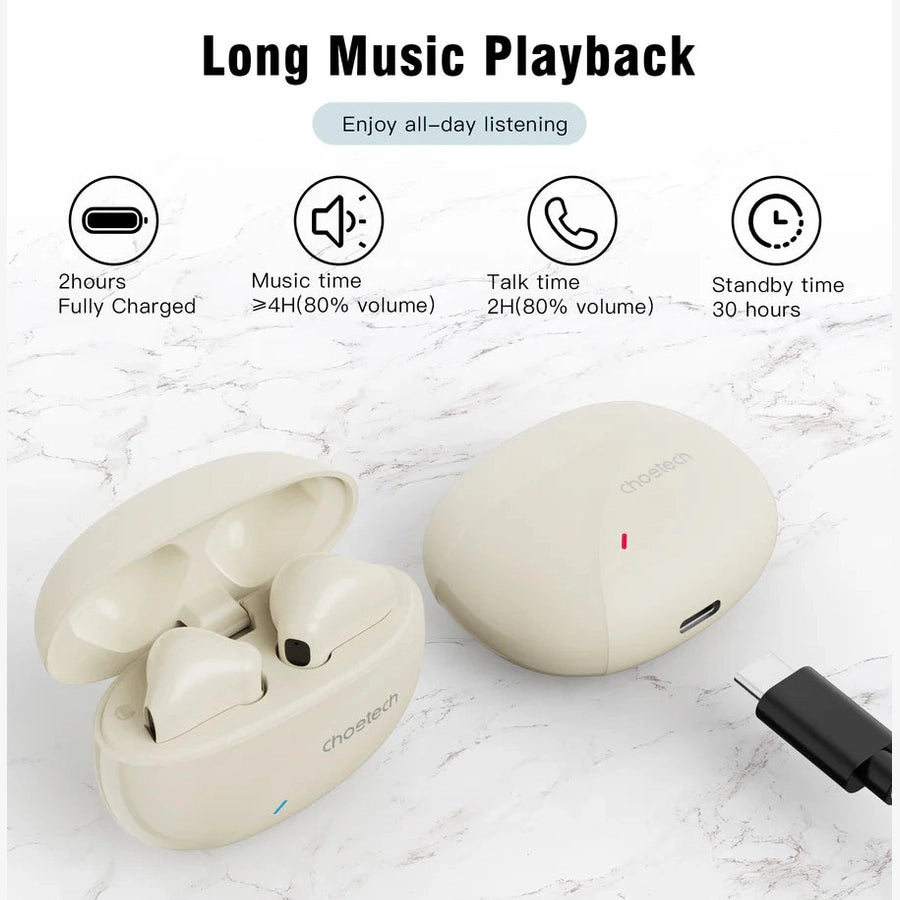 Choetech DNS Bluetooth low energy chip v5.3 Mini TWS Earphone (Dark Blue)