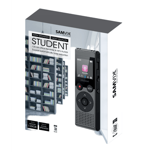 Samvix "Student 128" 128GB Kosher Voice Recorder & MP3 Player (No SD Slot - ועד הקהילות)