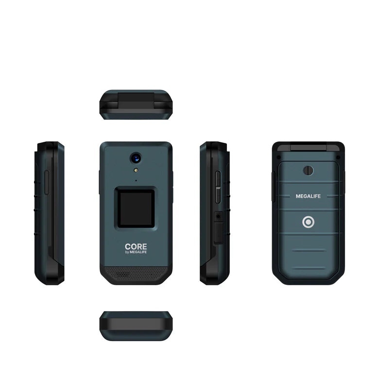 Megalife F1 Core Rugged Flip Phone with and an Option for 24six, Kol Haloshon and Torah Anytime