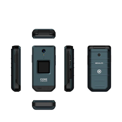 Megalife F1 Core Rugged Flip Phone with and an Option for 24six, Kol Haloshon and Torah Anytime