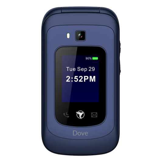 Sunbeam F1 Horizon Dove – Flip Dumb Phone with Touch Screen and Waze