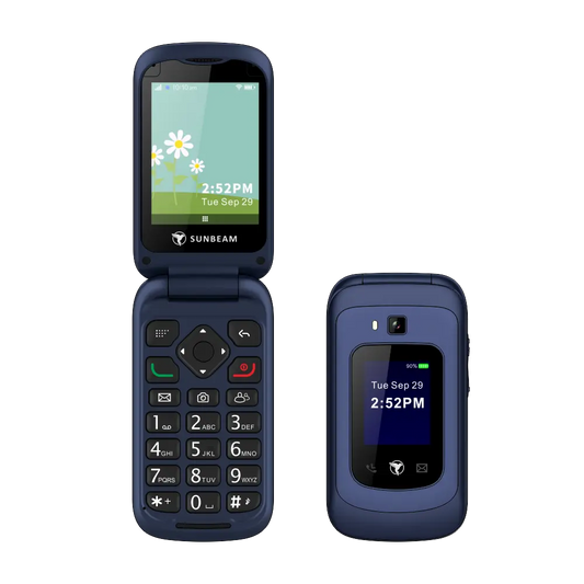 Sunbeam F1 Horizon Bluebird – Flip Dumb Phone with Hotspot and Waze