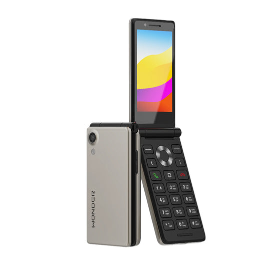 Wonder Phone 4g LTE Unlocked Touch Screen Kosher Flip Phone with Waze and Android auto